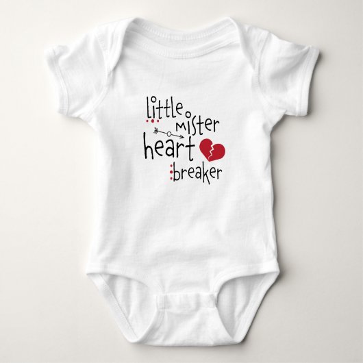 Kleine zuster Heartbreaker Baby Boy Romper (Voorkant)
