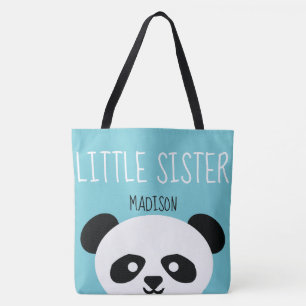 Kleine zuster Kawaii Panda Beer Face Animal Girls Tote Bag