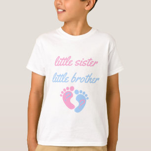 Kleine zuster Little Brother // Fun Gender onthull T-shirt