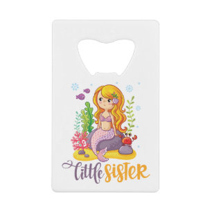 Kleine zuster 🧜 ♀️ Mermaid Creditkaart Flessenopener