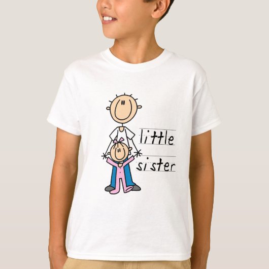 Kleine zuster met Big Brother T-shirts en cadeautj (Voorkant)