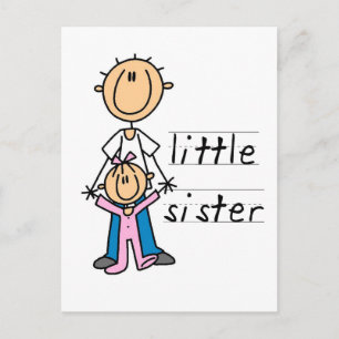 Kleine zuster met Big Brother T-shirts en cadeautj Briefkaart