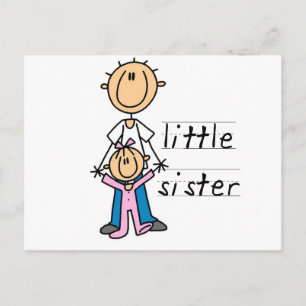 Kleine zuster met Big Brother T-shirts en cadeautj Briefkaart