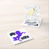 Kleine zuster Paarse Pony Kartonnen Onderzetters (Insitu)