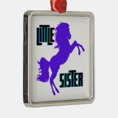 Kleine zuster Paarse Pony Metalen Ornament (Rechts)