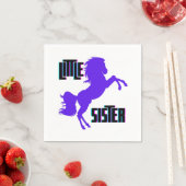 Kleine zuster Paarse Pony Servet (Insitu)