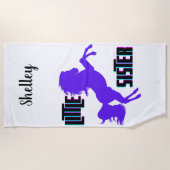 Kleine zuster Paarse Pony Strandlaken (Voorkant)