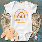 Kleine zuster Persoonlijke naam Cute Rainbow Romper