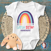 Kleine zuster Persoonlijke naam Cute Rainbow Romper