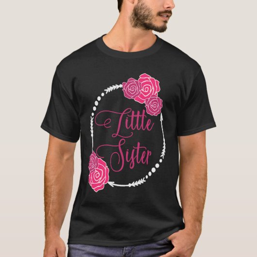 Kleine zuster Roses Lil Sis Litlle Sister Mod T-shirt (Voorkant)