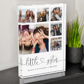 Kleine zuster Script Gift for Sister Photo Collage Fotoblokken