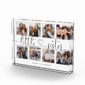 Kleine zuster Script Gift for Sister Photo Collage Fotoblokken (Rechts)