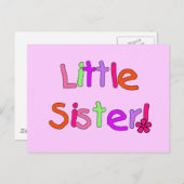 Kleine zuster T-shirts en cadeautjes Briefkaart (Voorkant / Achterkant)