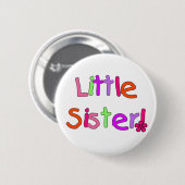 Kleine zuster Tshirts en Gifts Ronde Button 5,7 Cm (Voorkant /achterkant)