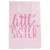 Kleine Zuster Typografie Moderne Tekst Medium Cadeauzakje (Achterkant)