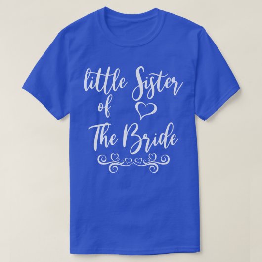 Kleine zuster van Bride & Groom Wedding Matching T-shirt (Design voorkant)
