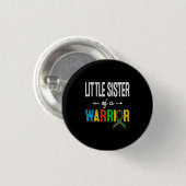 Kleine zuster van een Warrior Autism Awareness Sup Ronde Button 3,2 Cm (Voorkant /achterkant)