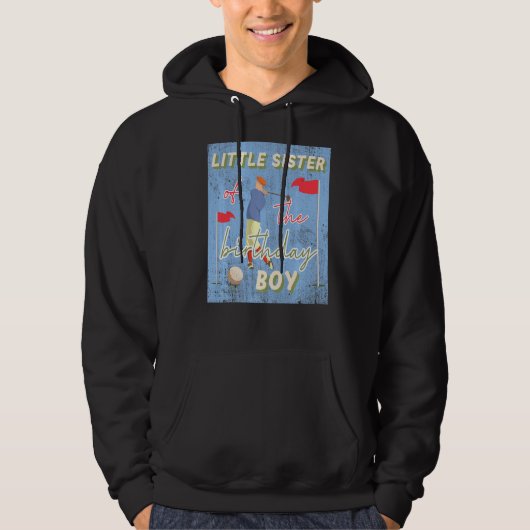 Kleine zuster van het Birthday Boy Golf-thema dat  Hoodie (Voorkant)