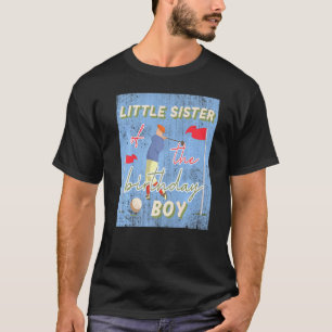 Kleine zuster van het Birthday Boy Golf-thema dat T-shirt