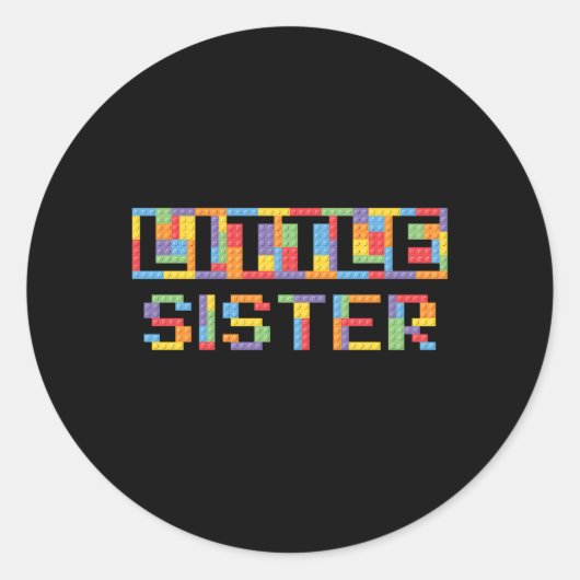 Kleine zusterbouwstenen Meesterbouw Ronde Sticker (Voorkant)