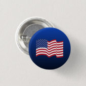 Kleine zwaaiende Amerikaanse vlag Button (Voorkant /achterkant)