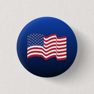Kleine zwaaiende Amerikaanse vlag Button