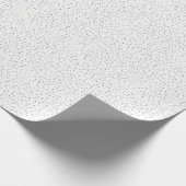 Kleine zwart-wit, grijs- en crèmekleurige Stippen  Cadeaupapier (Hoek)