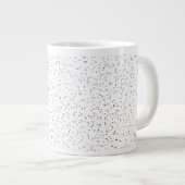 Kleine zwart-wit, grijs- en crèmekleurige Stippen  Grote Koffiekop (Voorkant rechts)