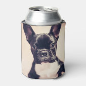 Kleine zwart-witpop blikjeskoeler (Blikje Voorkant)