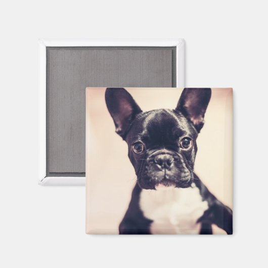 Kleine zwart-witpop magneet (Voorkant / Achterkant)