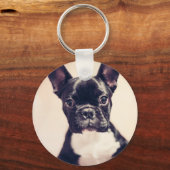 Kleine zwart-witpop sleutelhanger (Achterkant)