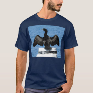 Kleine zwarte aalscholver t-shirt