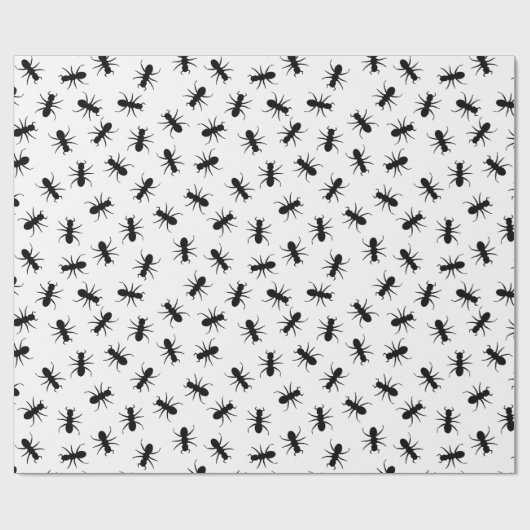 Kleine zwarte angels cadeaupapier (Vlak)