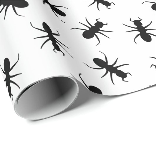 Kleine zwarte angels cadeaupapier (Rol Hoek)