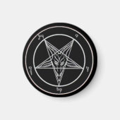 Kleine Zwarte Baphomet Magneet (Voorkant)