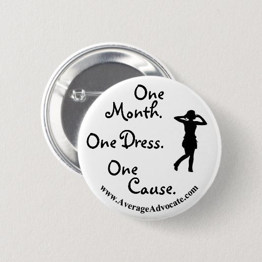 Kleine zwarte Button (gemiddelde advocaat) (Voorkant /achterkant)