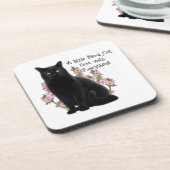 KLEINE ZWARTE CAT BIER ONDERZETTER (Linkerzijde)