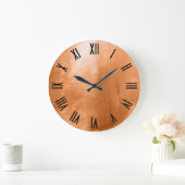 Kleine zwarte cijfers van Copper Faux-Folie Grote Klok (Huis)