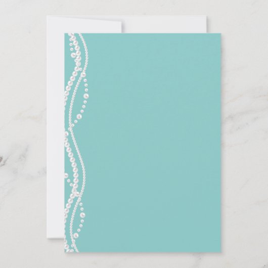 Kleine zwarte dress Blue Glam Vrijgezellenfeest Kaart (Achterkant)