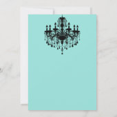 Kleine zwarte dress Blue Glam Vrijgezellenfeest Kaart (Achterkant)