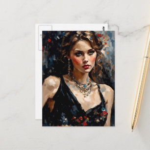 Kleine zwarte dress briefkaart