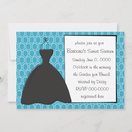 Kleine zwarte dress kaart (Voorkant)