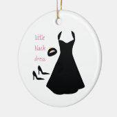 Kleine zwarte dress keramisch ornament (Links)