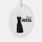 Kleine zwarte dress keramisch ornament (Rechts)