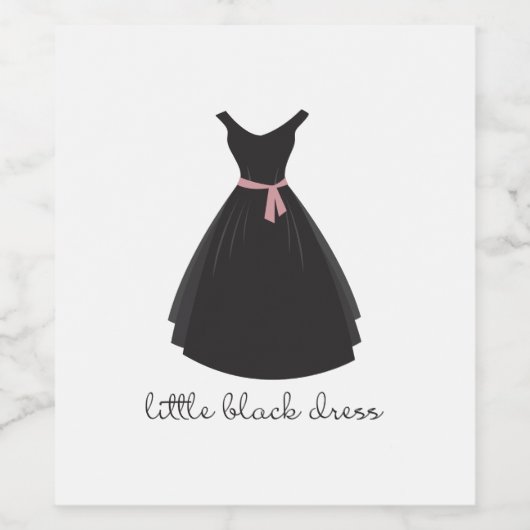 Kleine zwarte dress wijn etiket (Enkel label)