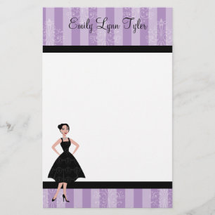 Kleine zwarte dresse briefpapier