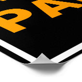 Kleine zwarte en Oranje natte verf Poster (Hoek)