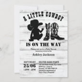 Kleine zwarte en witte baby shower kaart (Voorkant)