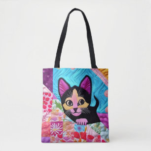 Kleine zwarte en witte glazen fluitjes zoals desig tote bag
