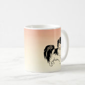 Kleine zwarte en witte honden op Oranje Mok (Voorkant rechts)